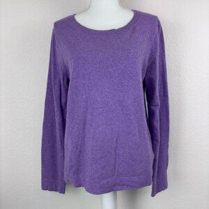 J. Crew women's medium purple long sleeve wool blend teddie sweater knit‎ top